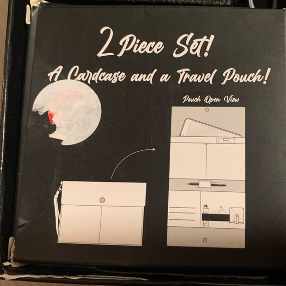 Never Used/NWT Steve Madden Black Travel Pouch and Card Case set 🖤 - Picture 3 of 11